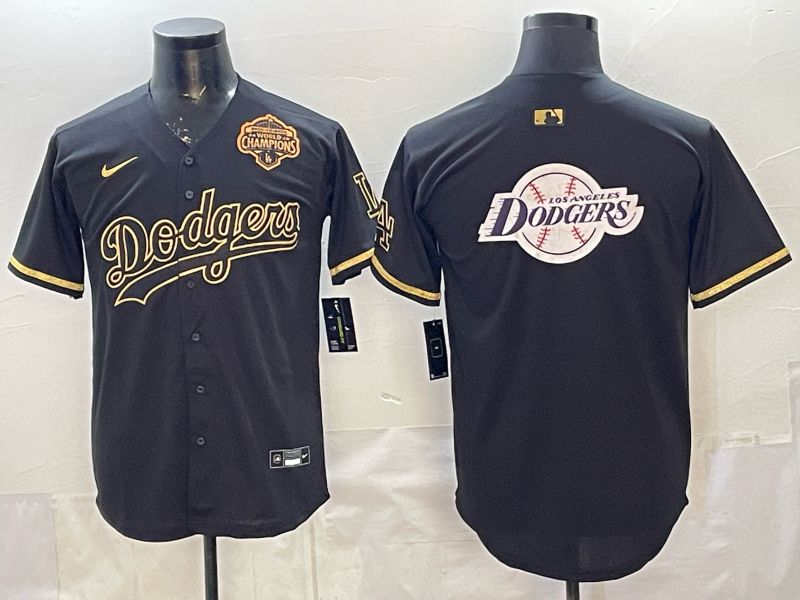 2026 Men Nike Los Angeles Dodgers Blank black gold Game MLB Jersey 0033